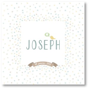 Faire-part Confettis étoilés